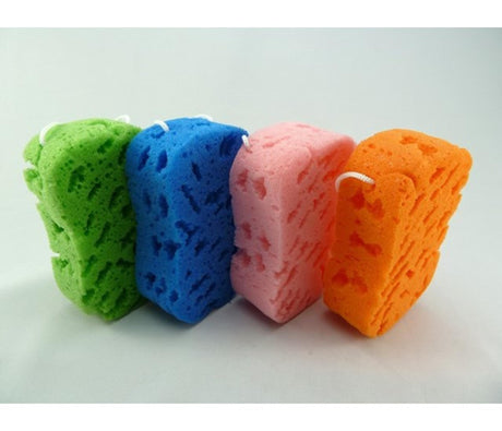 Esponja de baño Aro houseware con cordón para colgar 15x9x5cm