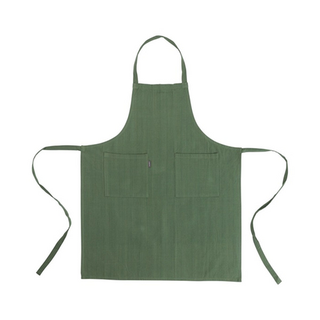 No brand Linen more delantal de cocina indi verde militar 75 x 90 cm | 2 piezas
