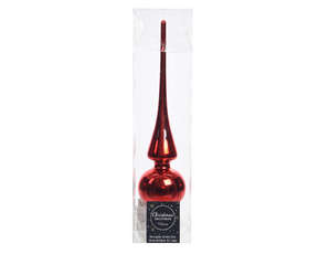 Decoris pico vidrio brillo Navidad rojo dia6x26cm