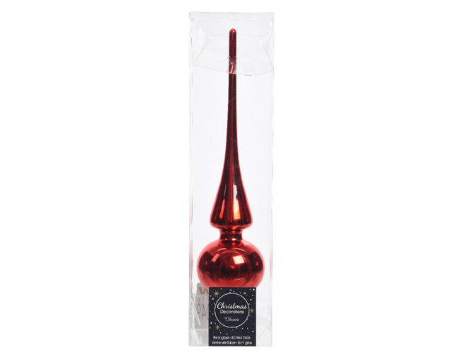 Decoris pico vidrio brillo Navidad rojo dia6x26cm