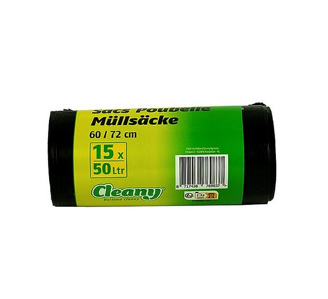 Productos bolsas de basura 50 litros negro 15 uds.