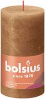 Vela pilar rústica colección Shine Bolsius 130 68 marrón especia - marrón especiado