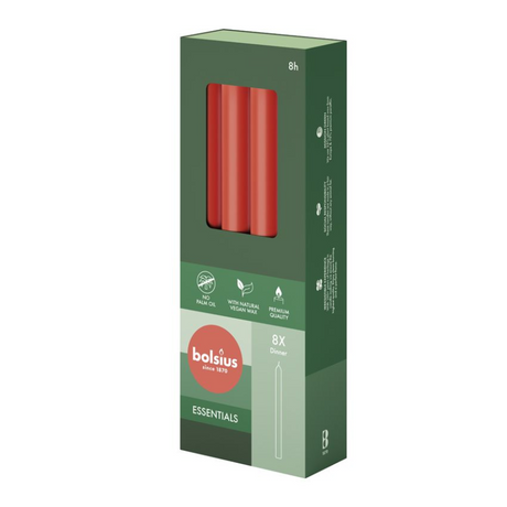 Velas de cena Bolsius 230 20 rojas 8 piezas