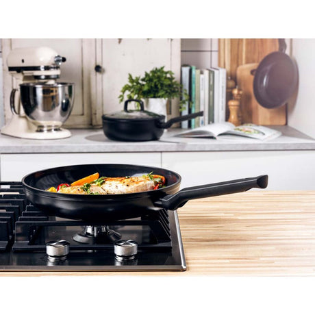 Sartén de inducción bk easy 20 cm - revestimiento antiadherente sin pfas - sartén de inducción - sartén de cerámica - apta para horno hasta 160°c - asas frías - negra