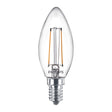 Lámpara LED Philips - lámpara de vela con casquillo E14 - luz blanca cálida: 2700k - 25w - vidrio transparente