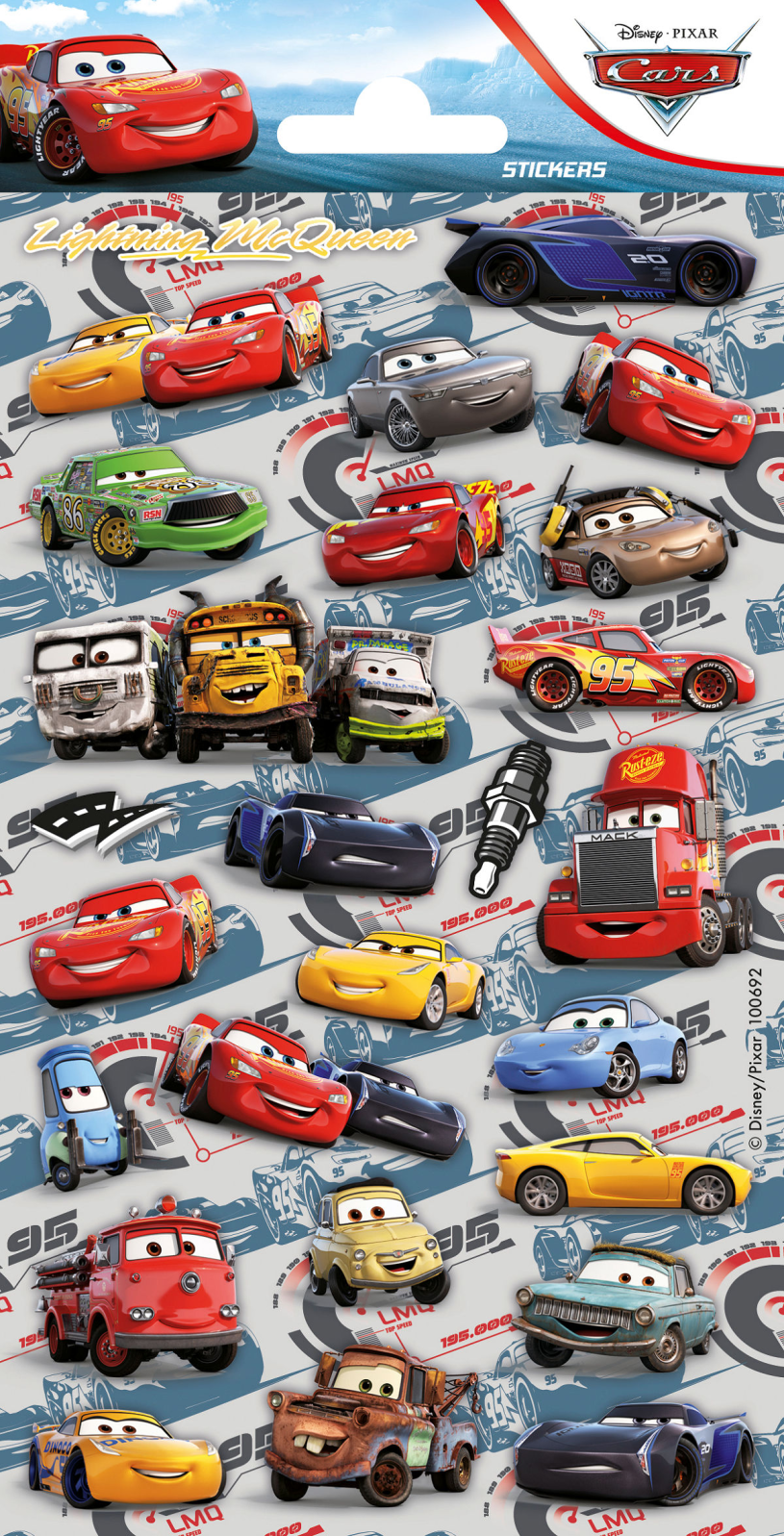 Hoja de pegatinas Totum twinkle - coches
