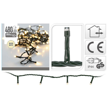 S.i.a. Luces navideñas 36m 480 luces LED IP44