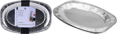 Excellent Houseware Houseware Platos para Servir de Aluminio 42,5x28,5 cm 2 Piezas