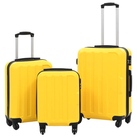 Vidaxl 3 partes de equipaje duro ABS Geel