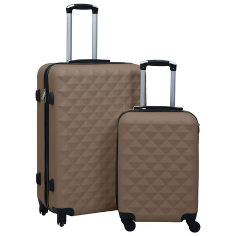 Vidaxl 2 partes de equipaje duro conjunto ABS BROWN