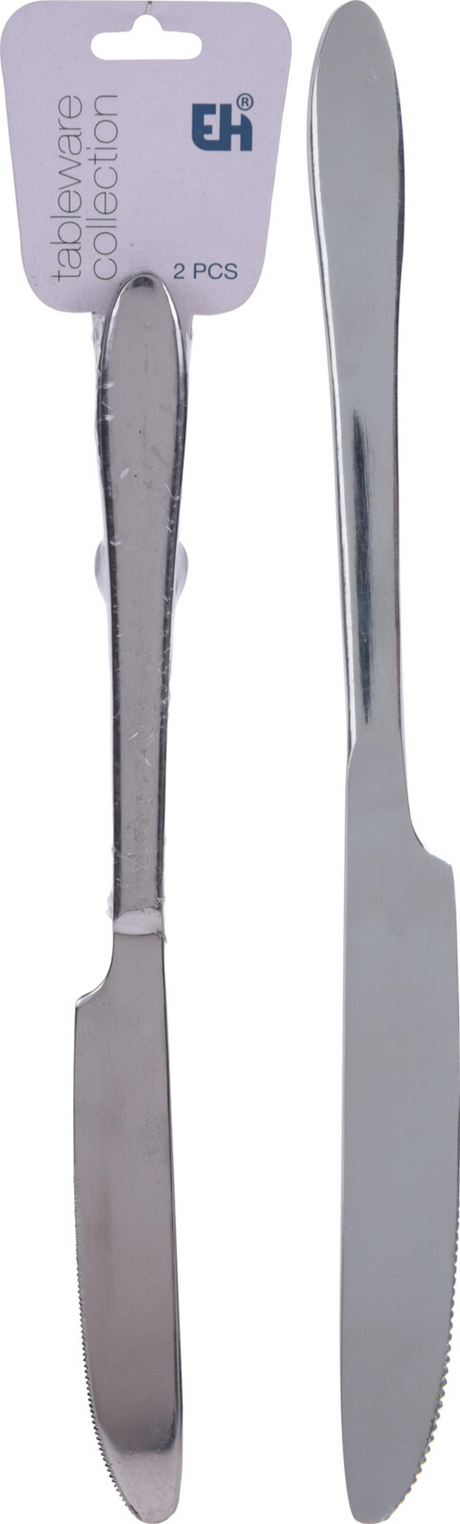 Excelente juego de cuchillos de mesa para el hogar, 2 piezas, 23,5 cm.
