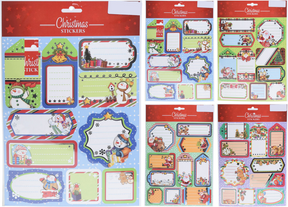 Geschenkstickers 20x30cm 4 assorti