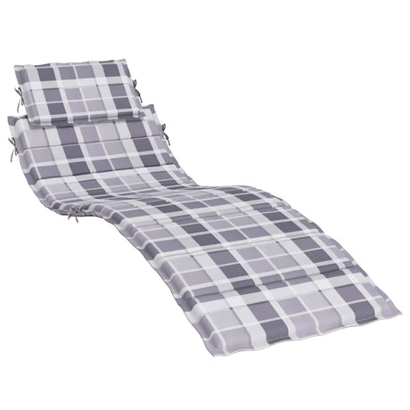Vidaxl ROUNGER CHUCHion 186x58x4 CM Oxford Fabric Patrón de diamante Gray