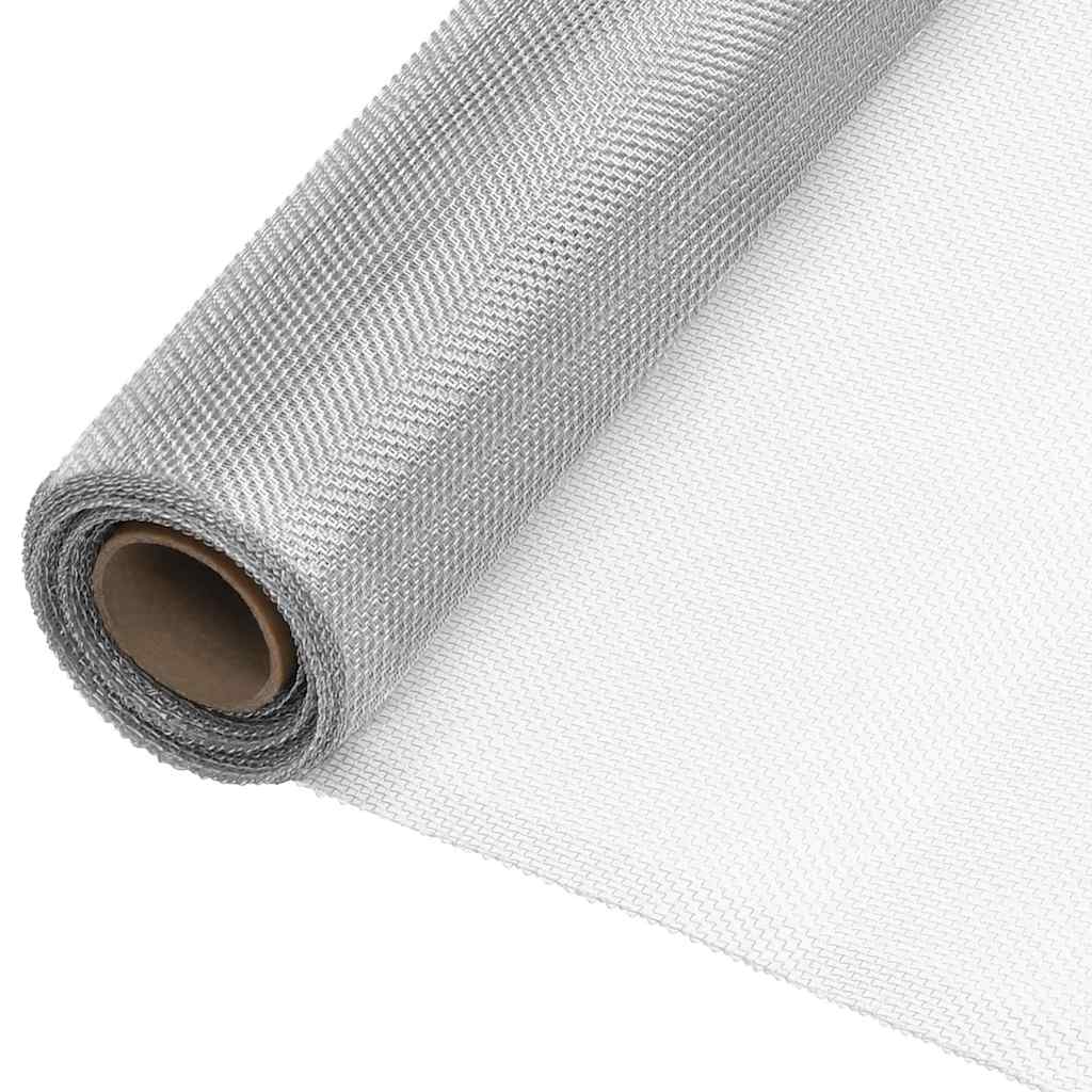 VidaXL malla 112x2000 cm aluminio color plata