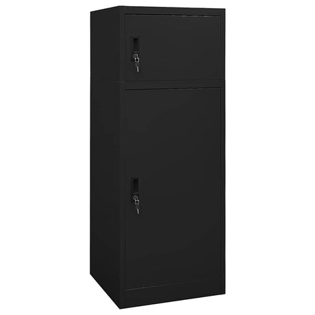 Gabinete de silla de montar Vidaxl 53x53x140 cm de acero negro