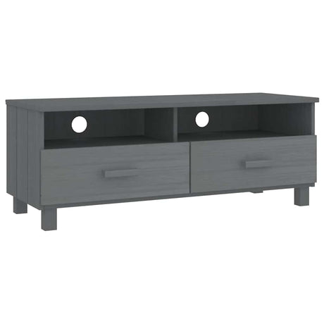 Vidaxl tv-meubel hamar 106x40x40 cm massief grenenhout donkergrijs
