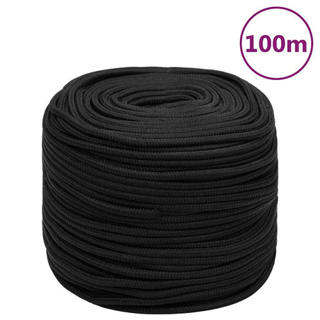 Vidaxl cuerda para barco 8 mm 100 m polipropileno negro