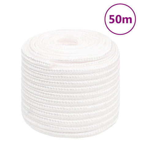 Vidaxl cuerda para barco 18 mm 50 m polipropileno macizo blanco