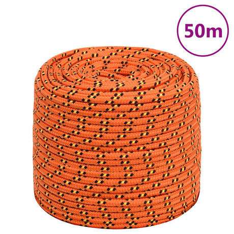 Vidaxl cuerda para barco 10 mm 50 m polipropileno naranja