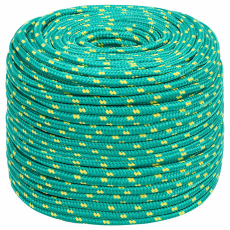 vidaxxl cuerda para barco 6 mm 25 m polipropileno verde