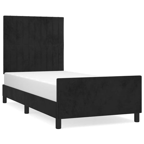 Vidaxl bedframe met hoofdeinde fluweel zwart 80x200 cm