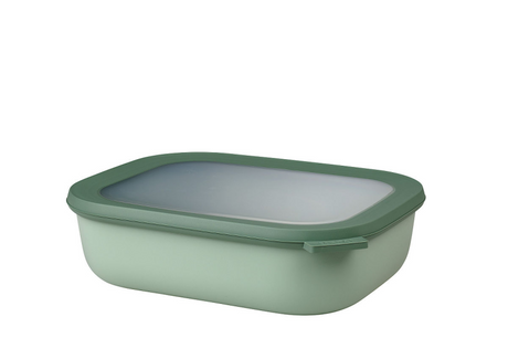 Mepal - recipiente para alimentos circular multitazón - 2000 ml - rectangular - salvia nórdica