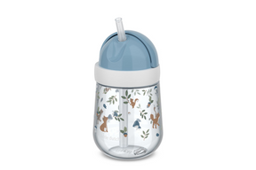 Vaso con pajita Mepal mio little dutch - 300 ml - fácil de sostener - vajilla infantil - amigos del bosque