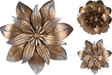 Muurdecoratie bloem brons 35 cm