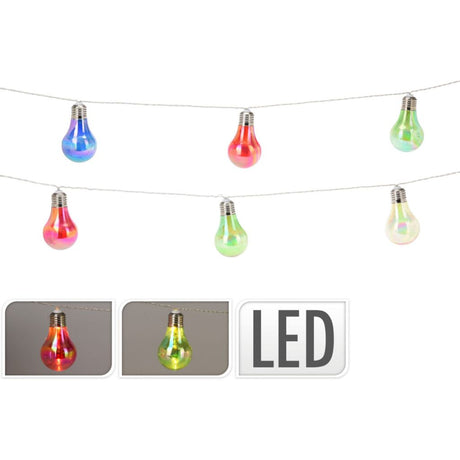 Iluminación LED básica para fiestas 10 luces multicolor