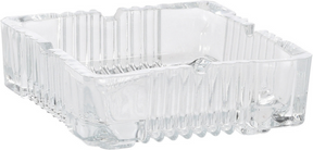 Asbak glas vierkant 10x10cm
