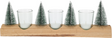Juego de portavelas Home Styling árboles 39x12cm