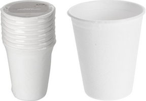 Vasos desechables de caña de azúcar 275ml, 8 uds.