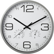 Wandklok met weerstation - wit