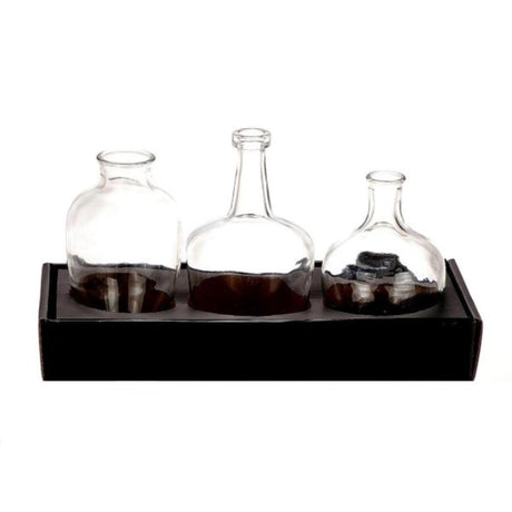 Hbx natural living hbx natrural living jarrón charma set a 3 26,5x11x14,5cm