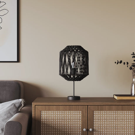 Vidaxxl pantalla ø23x28 cm hierro y papel negro