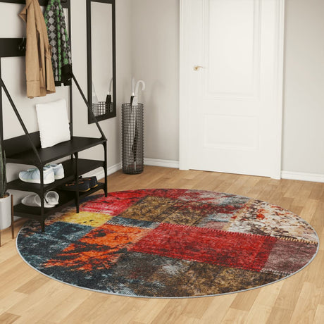 Vidaxx alfombra lavable antideslizante ø 200 cm multicolor