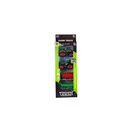 Juego de tractores diecast pull back 7cm 4 surtidos