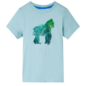 VidaXL Camisa infantil 140 azul mar claro