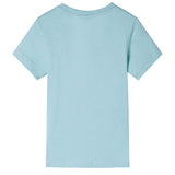 VidaXL Camisa infantil 140 azul mar claro