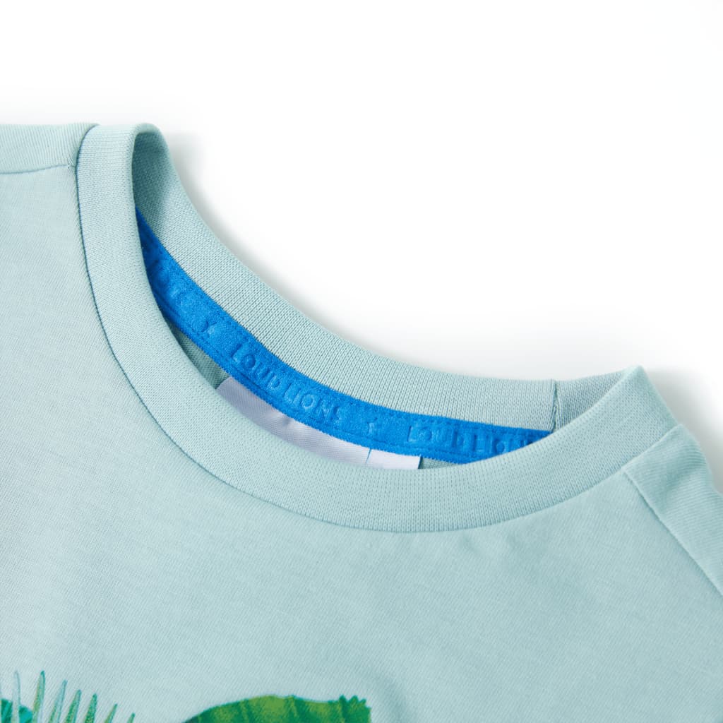 VidaXL Camisa infantil 140 azul mar claro