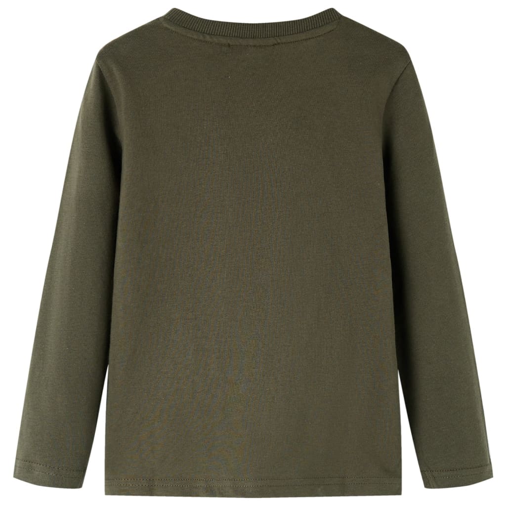VidaXL Camisa infantil manga larga 116 caqui