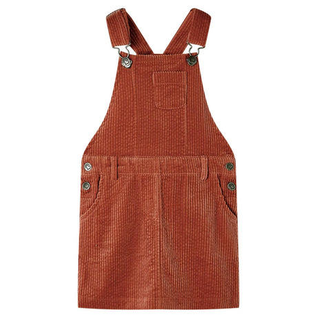 Vestido jardín infantil vidaXL 116 pana color coñac