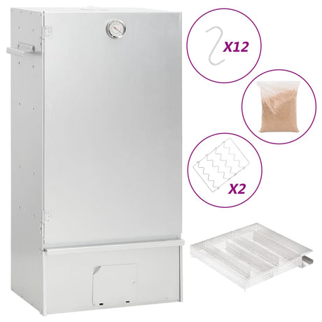 Ahumador BBQ Vidaxl con generador de humo frío en acero galvanizado