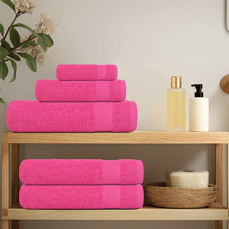 VidaXL toallas para invitados rana 4 piezas 30x50 cm 360 g m² rosa
