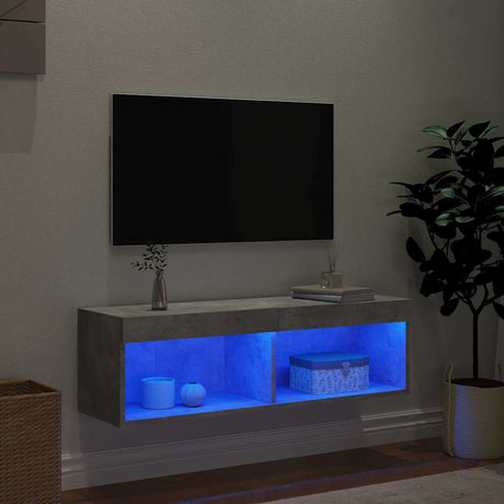 Vidaxl tv-meubel met led-verlichting 100x30x30 cm betongrijs