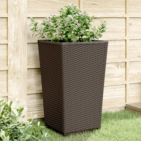 Vidaxx jardineras 4 piezas 32,5x32,5x57 cm polipropileno marrón