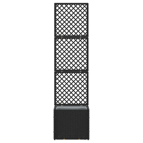 Vidaxl tuin trellis planter zwart 35 x 30 x 135 cm metaal