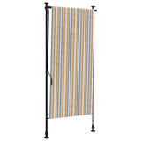 Vidaxxl estor enrollable de exterior 120x270 cm tela y acero amarillo y blanco