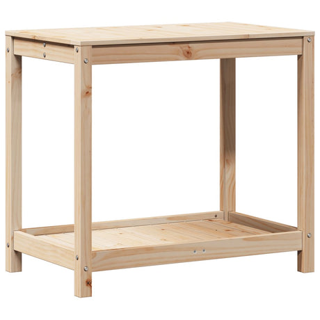 Mesa para macetas vidaxx con estante 82,5x50x75 cm madera maciza de pino