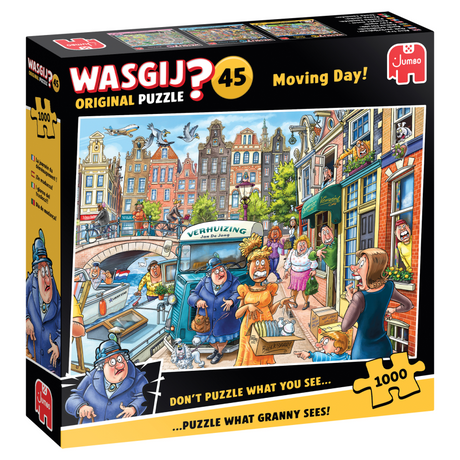 Wasgij original 45 - ¡día de mudanza! - rompecabezas de 1000 piezas - rompecabezas